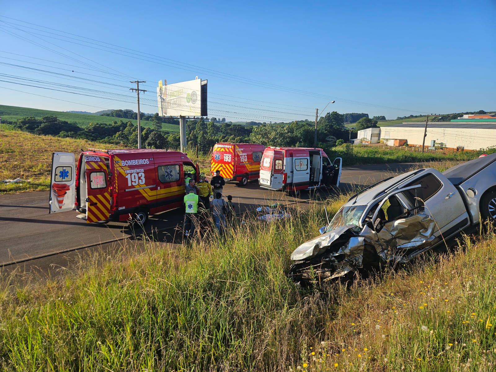Acidente com morte na BR-282 em Cordilheira Alta