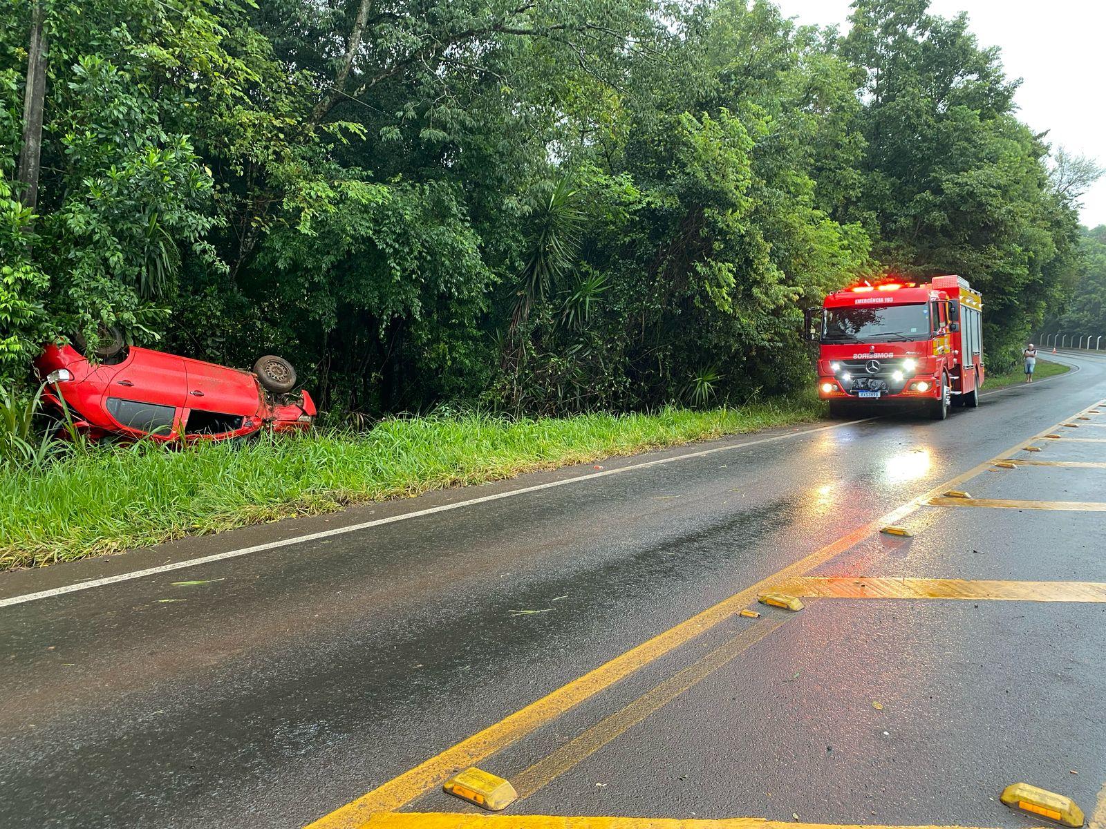Mulher de 28 anos sofre acidente na SC-157 em Quilombo/SC