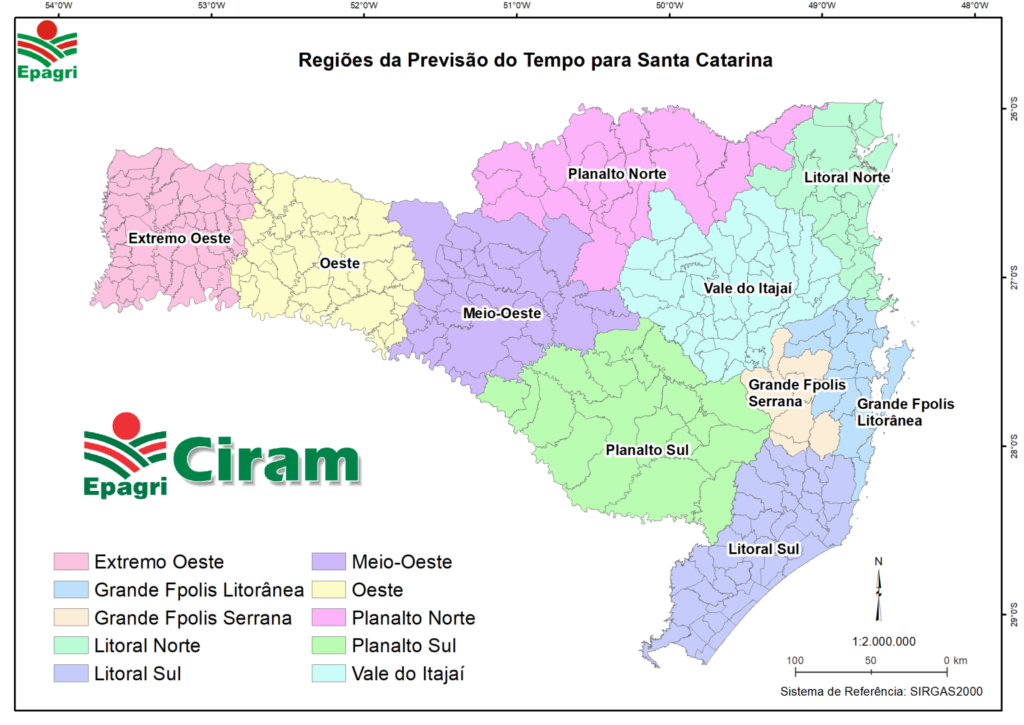 Início de semana de temporais isolados em SC
