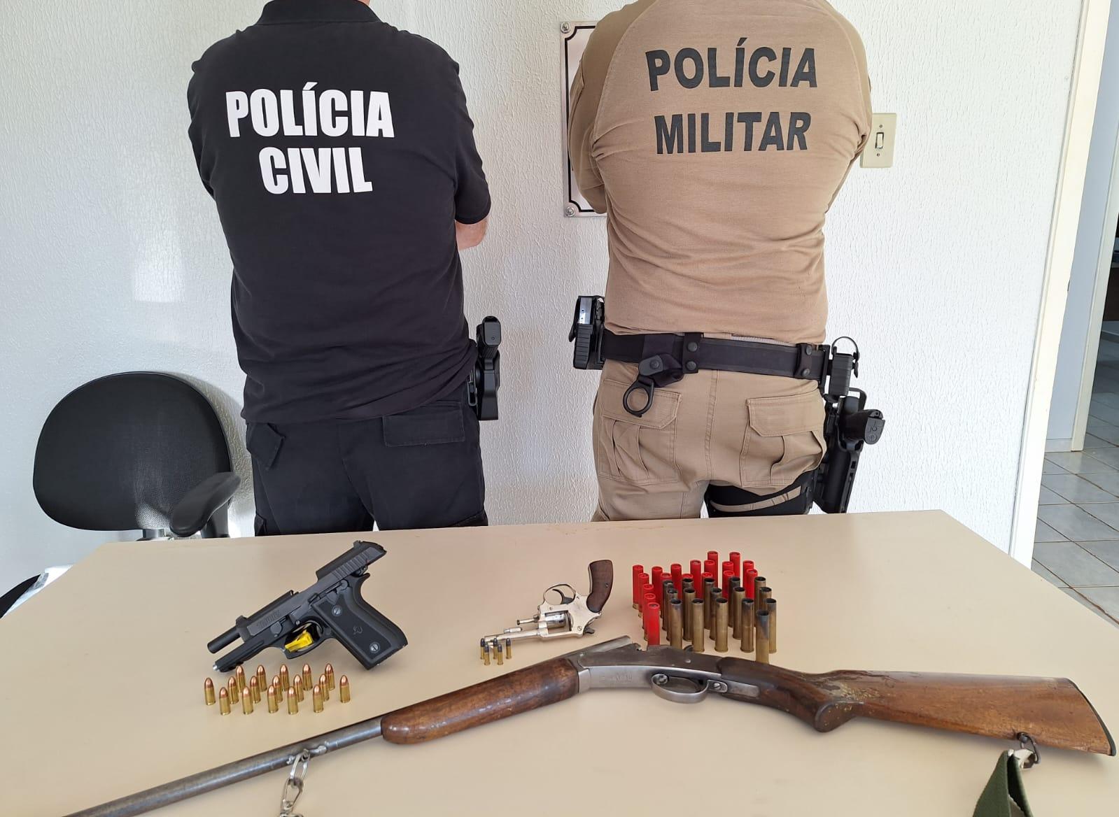 SÃO BERNARDINO/SC - OPERAÇÃO CONJUNTA RESULTA NA APREENSÃO DE ARMAS DE FOGO E MUNIÇÕES; DOIS HOMENS FORAM PRESOS EM FLAGRANTE