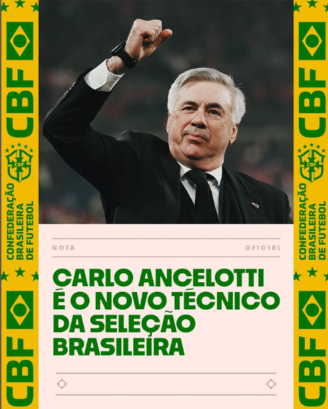 Ancelotti é o novo técnico da Seleção Brasileira - Terminou a novela