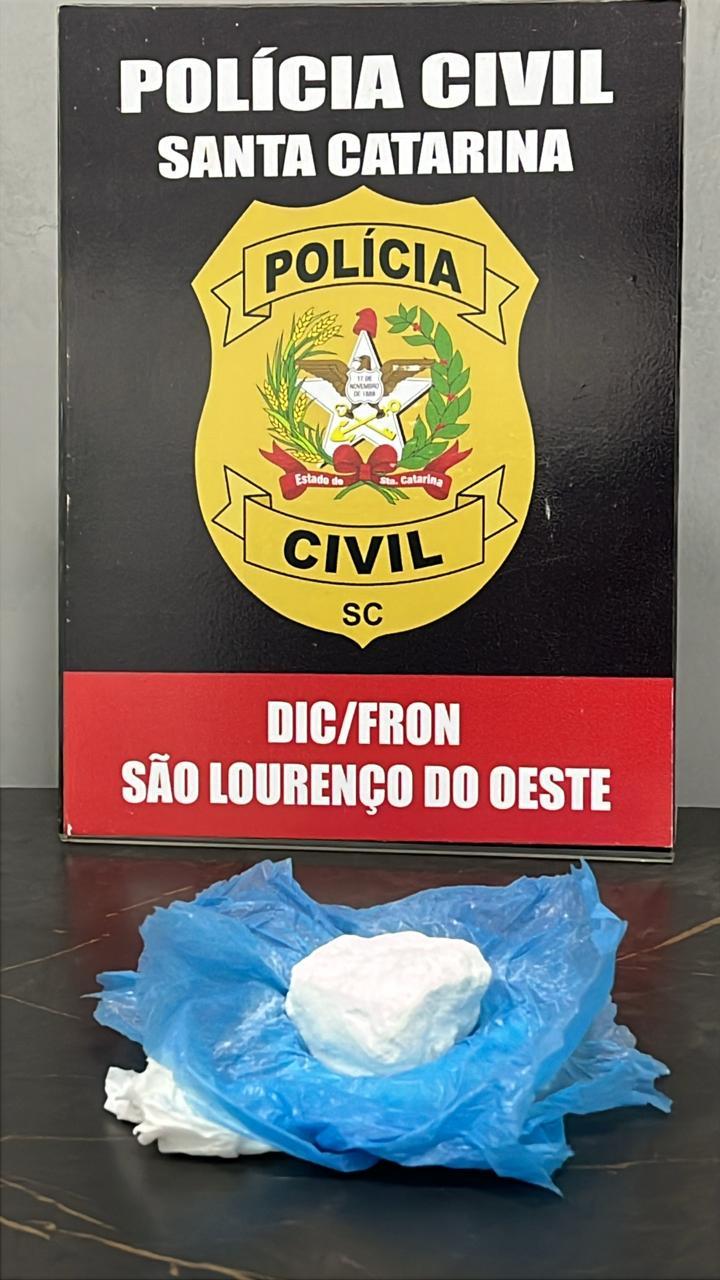 SÃO LOURENÇO DO OESTE/SC - HOMEM É PRESO EM FLAGRANTE POR TRÁFICO DE DROGAS