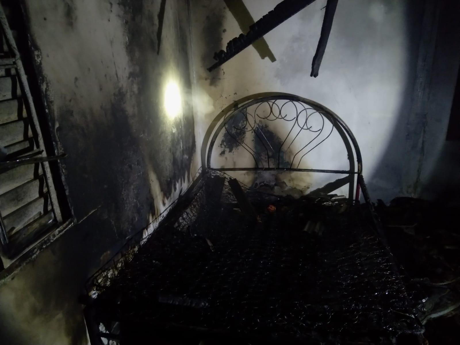 Incêndio em residência unifamiliar no Bairro Santa Inês em Quilombo
