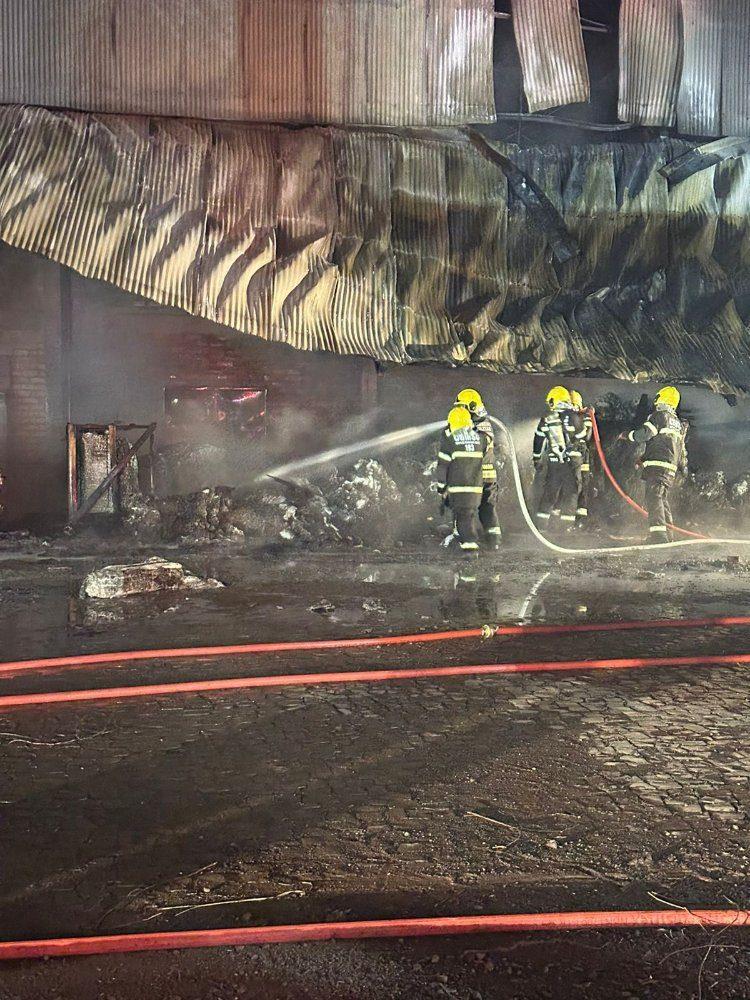 Incêndio na empresa COAMO em Abelardo Luz/SC