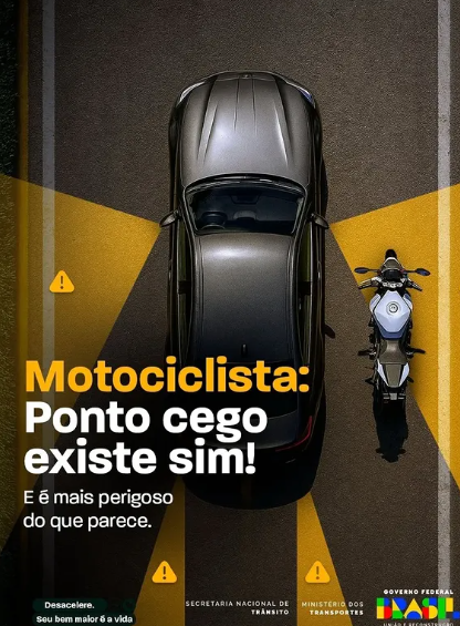 Motociclista: Ponto cego existe sim!