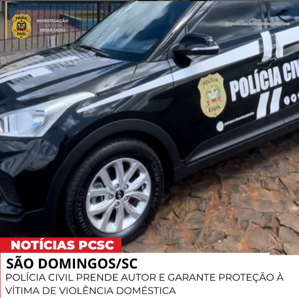 Prisão preventiva de homem de 29 anos em São Domingos/SC acusado de violência doméstica