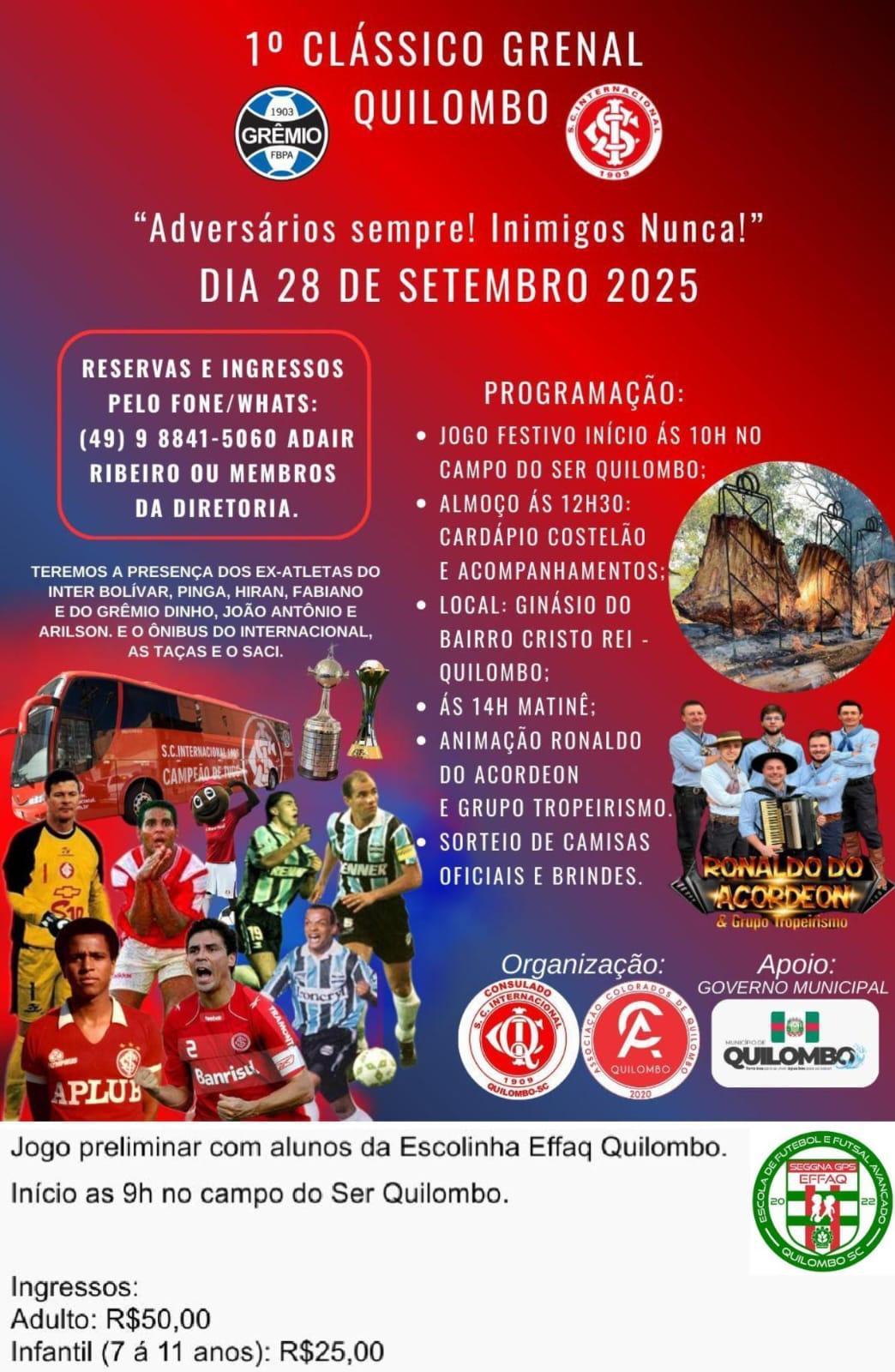 1º CLÁSSICO GRENAL EM QUILOMBO/SC