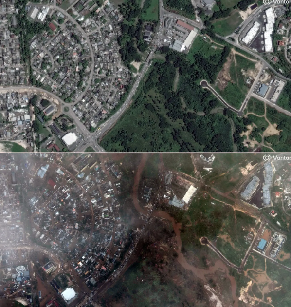 Antes e depois do furacão Melissa: Jamaica registra destruição generalizada