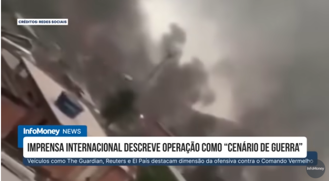 Cenário de guerra, caos colossal: megaoperação no Rio repercute na imprensa mundial