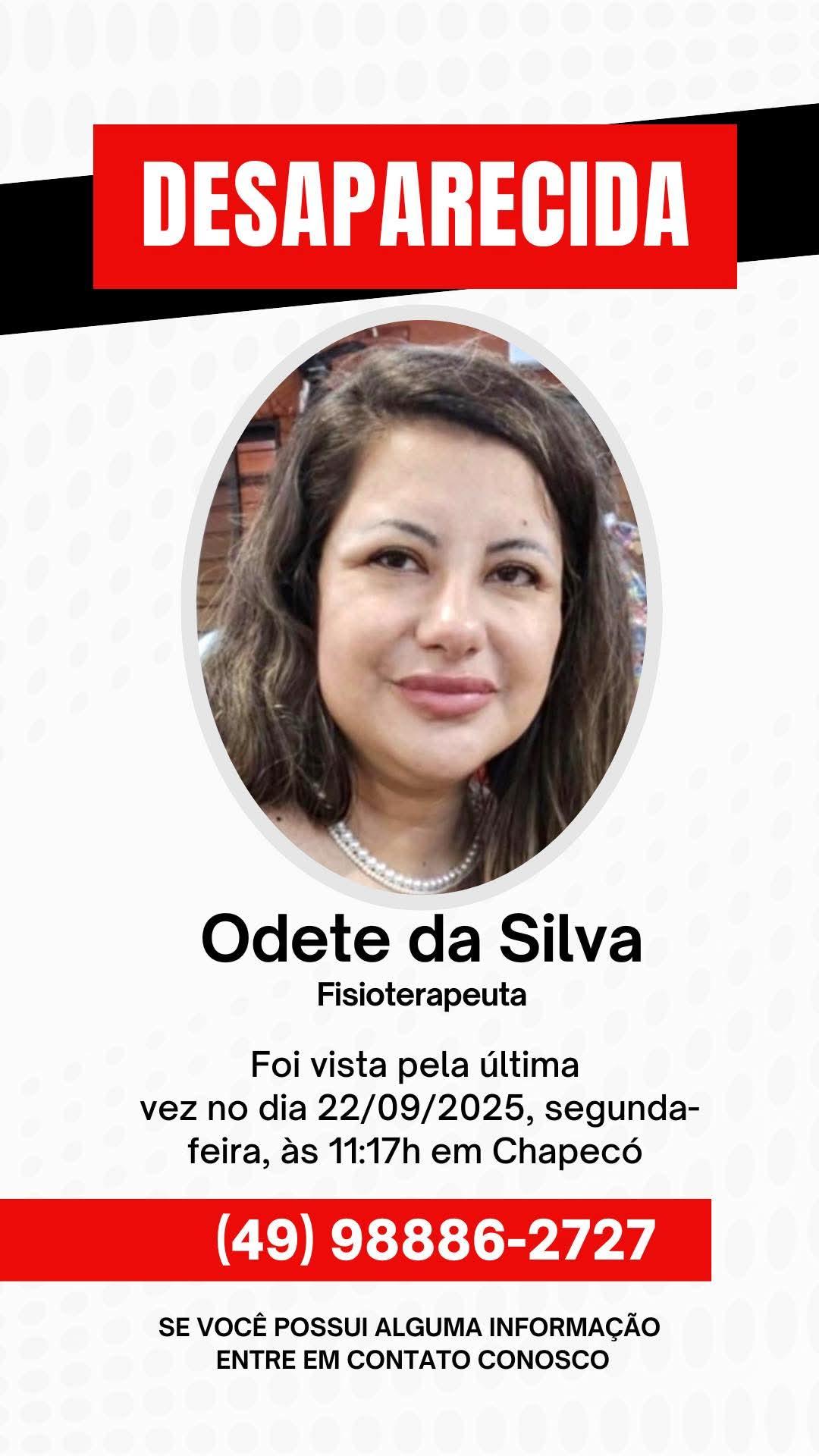 Família busca por mulher desaparecida em Chapecó