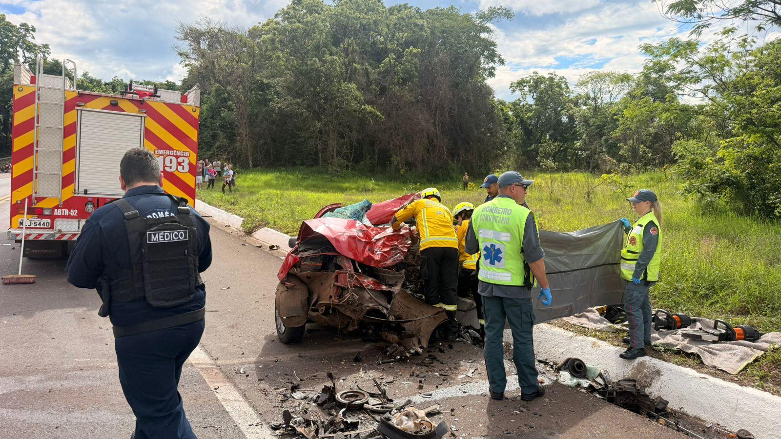 Grave acidente com morte na BR-282 em Cordilheira Alta