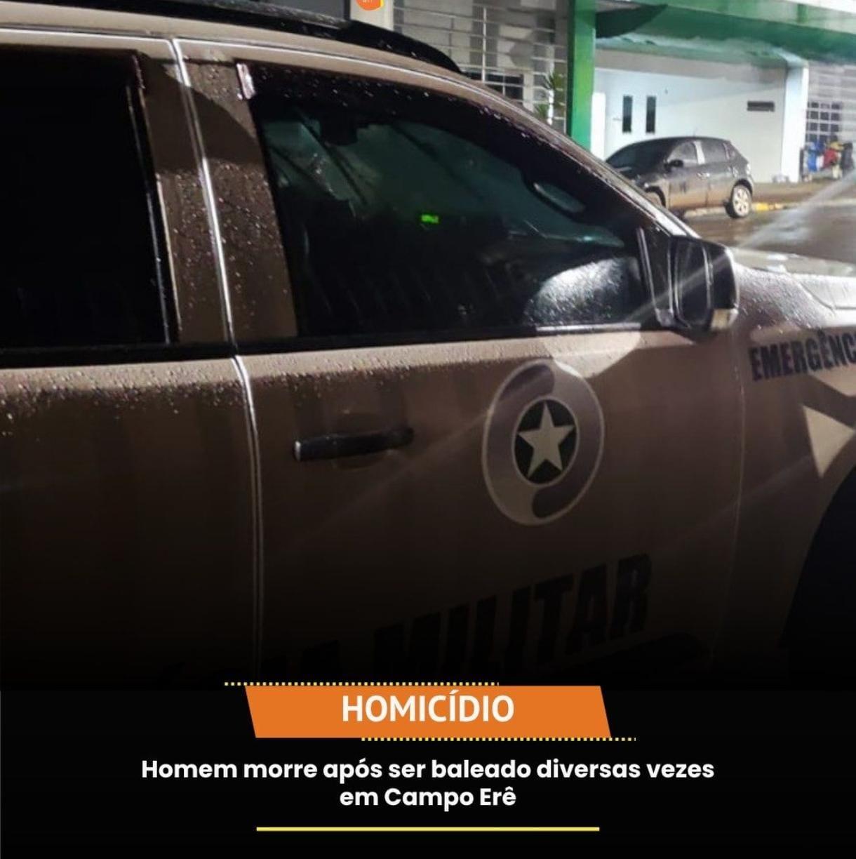 Homicídio ocorrido na madrugada deste sábado no município de Campo Erê/SC