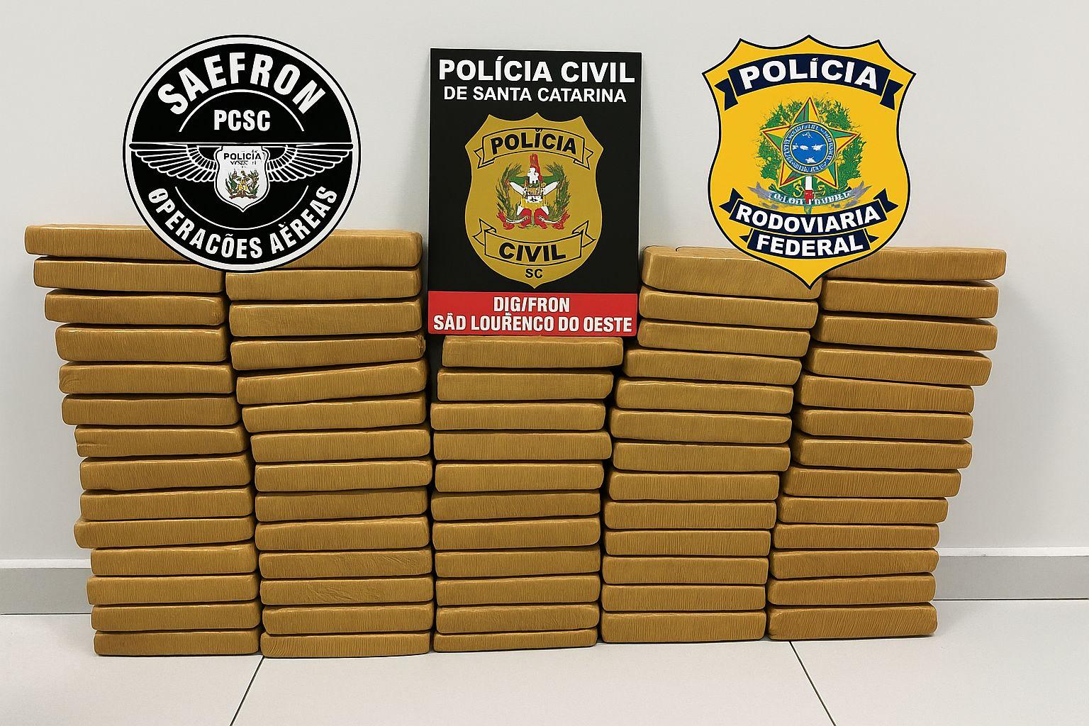 OPERAÇÃO CONJUNTA PRENDE DUPLA E APREENDE MAIS DE 35KG DE MACONHA NA FRONTEIRA DE SANTA CATARINA E PARANÁ