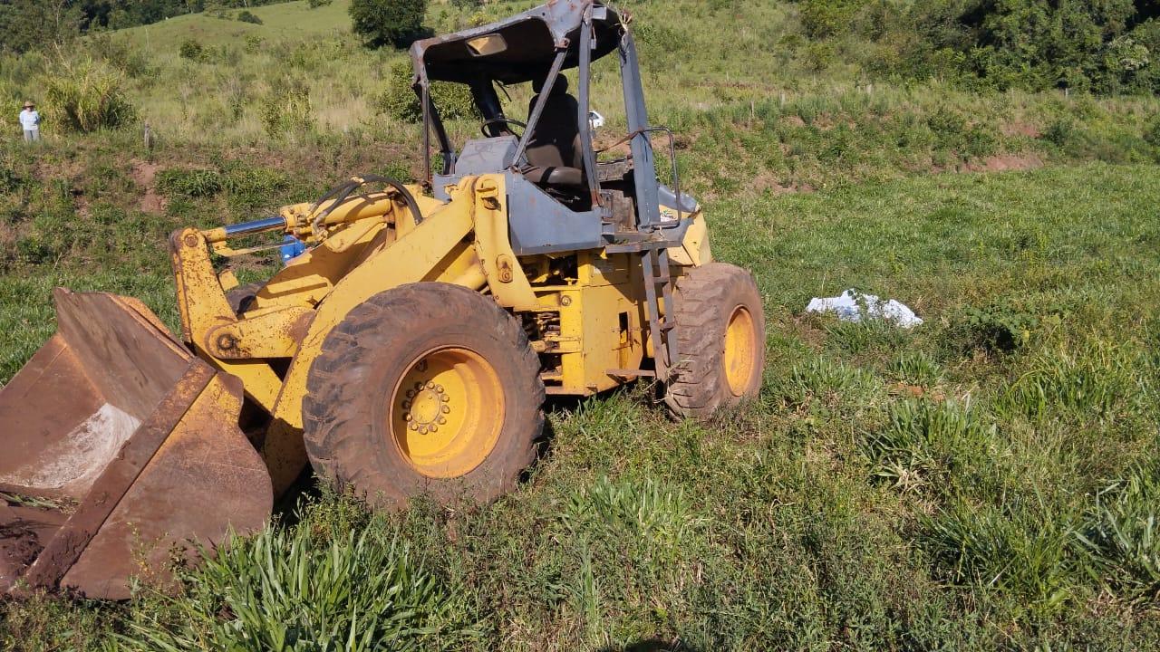 Masculino vem a óbito após acidente com trator carregadeira no interior de Coronel Freitas/SC