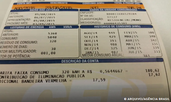 Consumidor pagará menos na conta de luz em janeiro