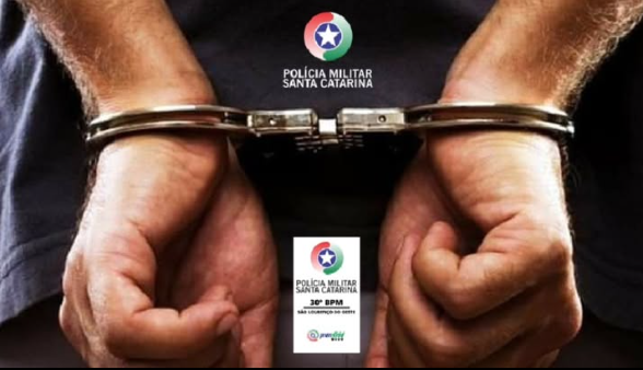 Ronda Policial prende homem no centro de Quilombo com mandado de prisão ativo