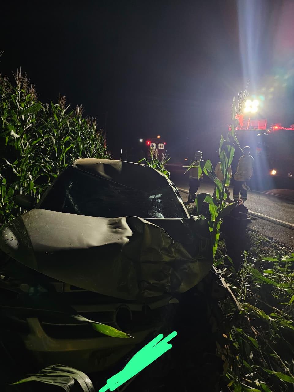 Santiago do Sul: Uma das 03 vítimas do grave acidente na SC-482 veio a óbito, após ser encaminhada ao hospital São Bernardo de Quilombo