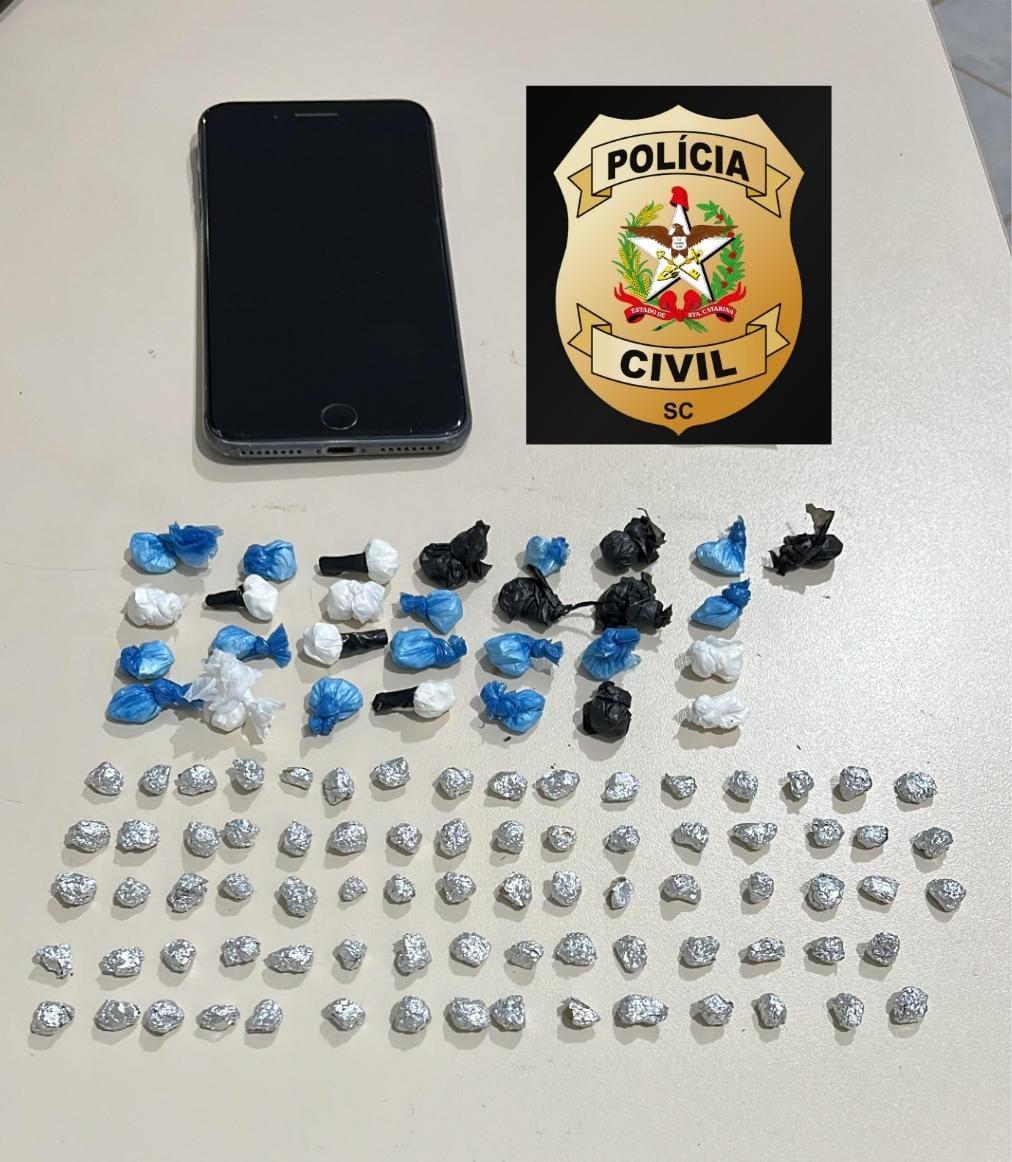 SÃO DOMINGOS/SC – POLÍCIA CIVIL APREENDE ADOLESCENTE POR TRÁFICO DE DROGAS