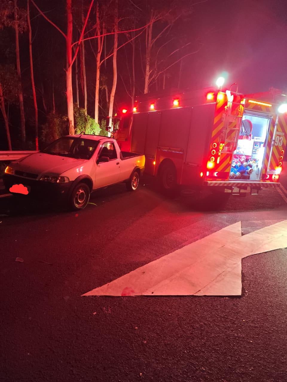 Mulher de 45 anos sofre atropelamento enquanto sinalizava o trânsito na SC-157 na noite deste domingo