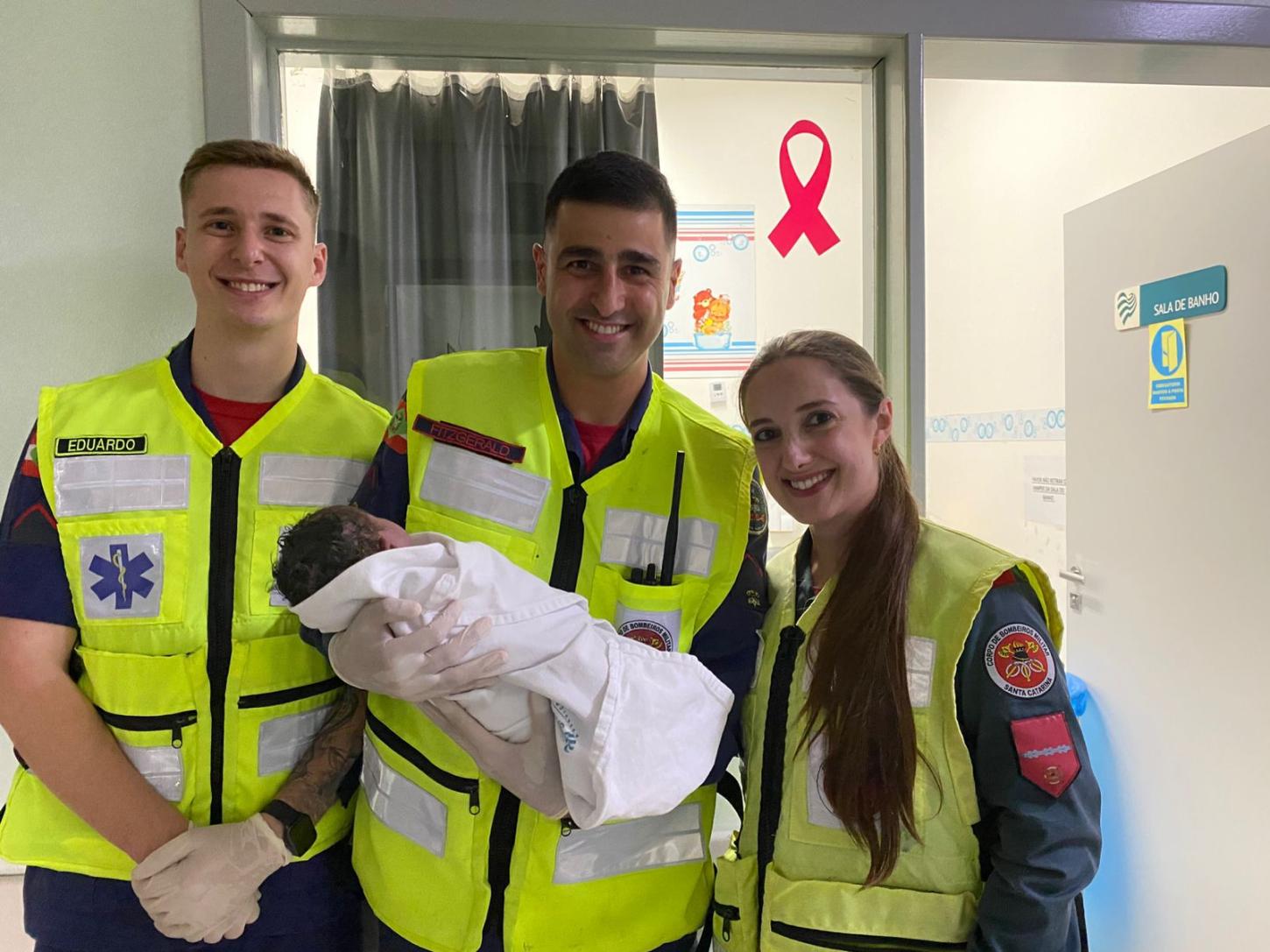 Equipe de plantão dos Bombeiros auxiliam mãe em parto no município de Xanxerê
