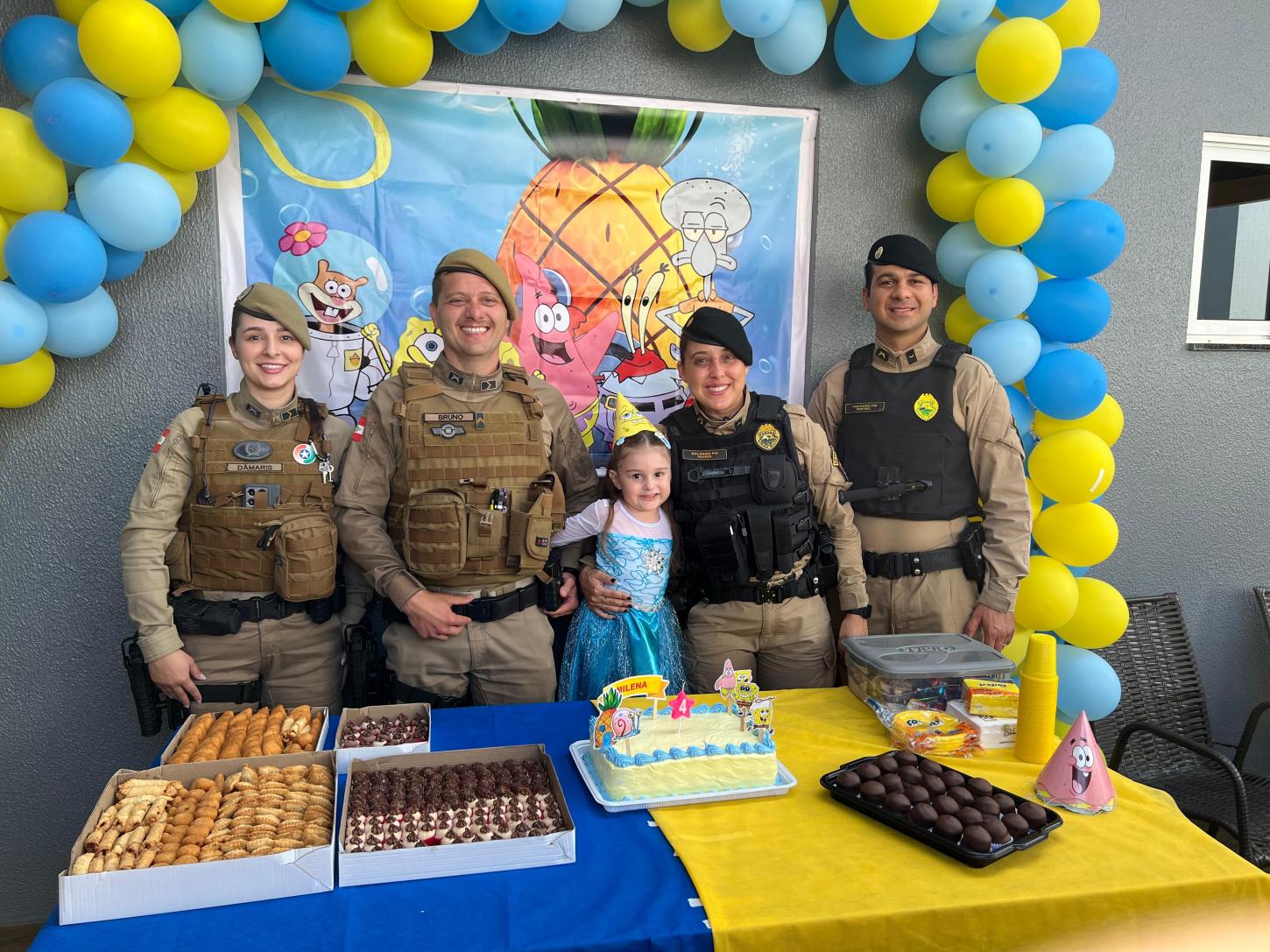 Uma festa de aniversário diferente para a pequena Milena na divisa de SC e PR