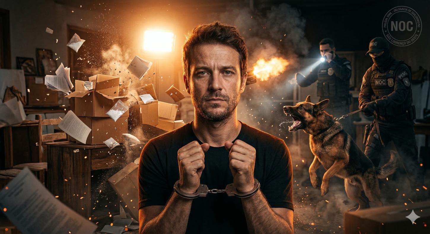 FORMOSA DO SUL/SC - POLÍCIA CIVIL CUMPRE MANDADO DE BUSCAS E PRENDE HOMEM POR TRÁFICO