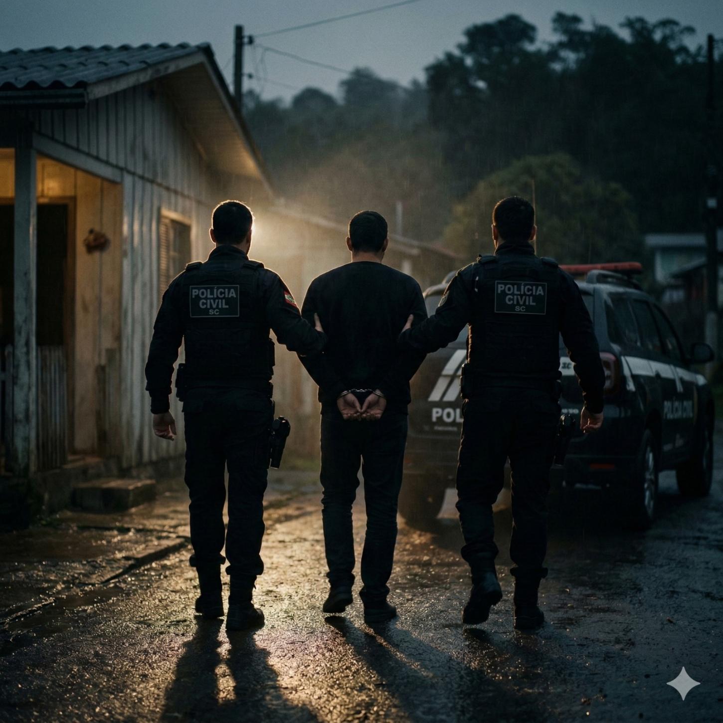 Polícia Civil de SC prende em Quilombo/SC homem foragido condenado a 14 anos por estupro de vulnerável