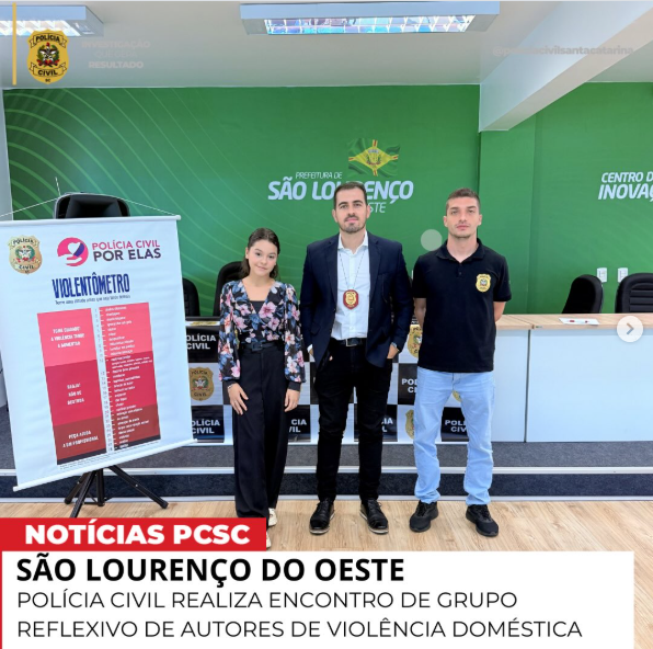 SÃO LOURENÇO DO OESTE - POLÍCIA CIVIL REALIZA ENCONTRO DE GRUPO REFLEXIVO DE AUTORES DE VIOLÊNCIA DOMÉSTICA
