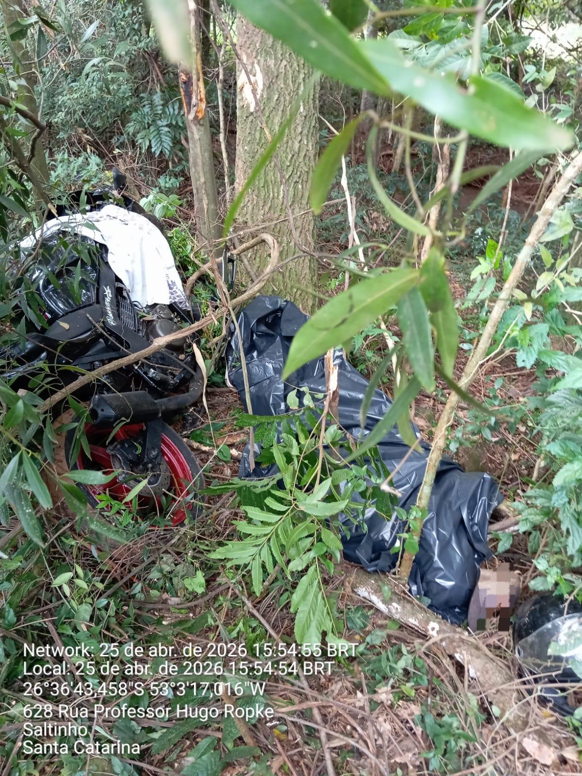Motociclista perde a vida em grave acidente no Oeste de SC