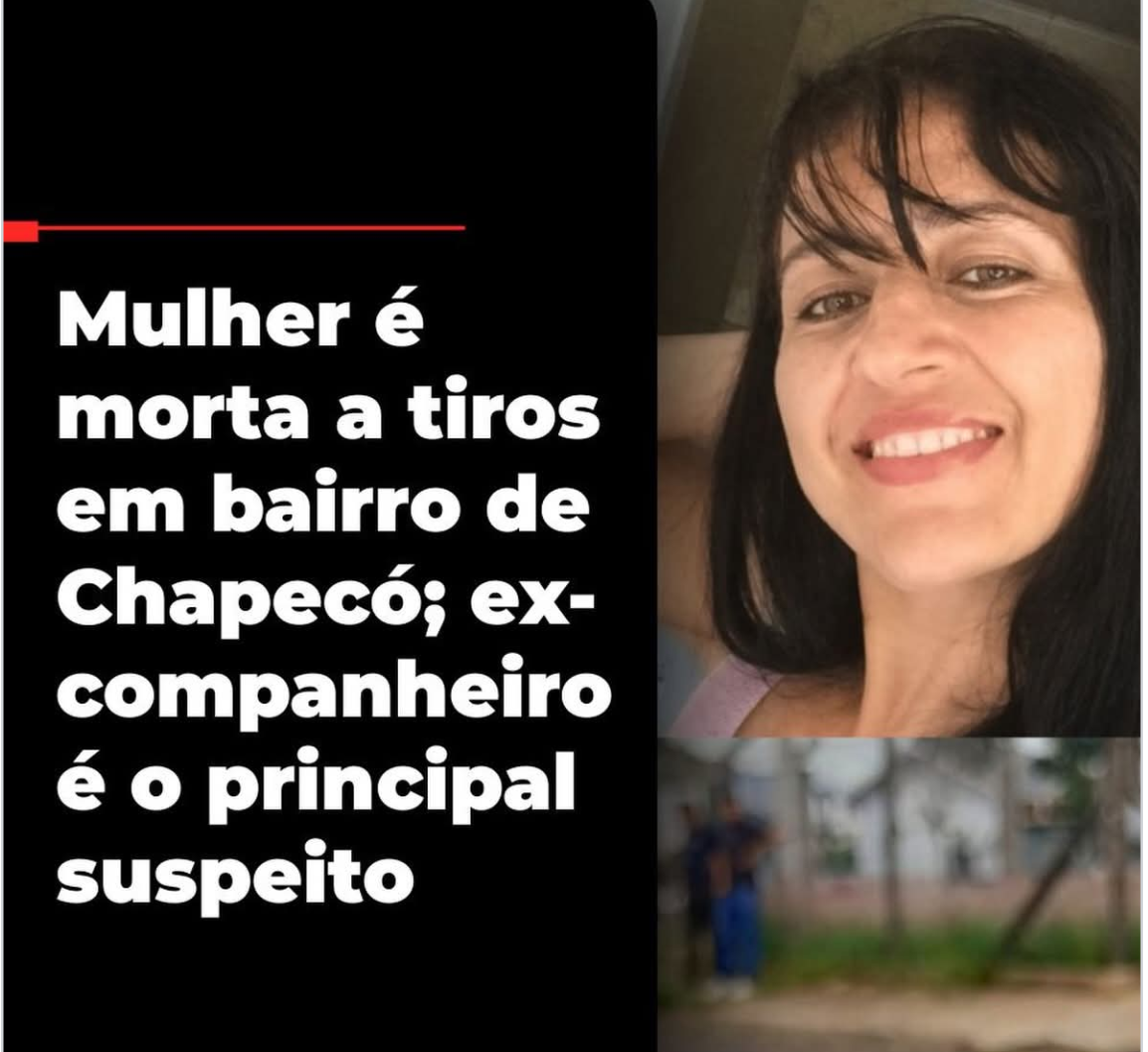 Mulher é morta a tiros em Chapecó e principal suspeito é o seu ex-companheiro