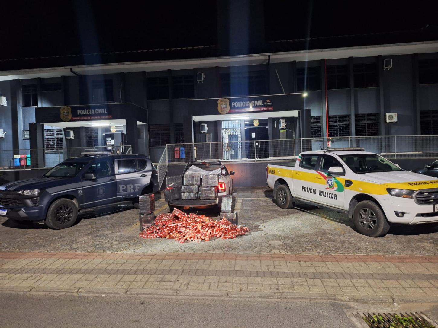 Operação conjunta apreende 355 kg de maconha na SC-110, em Campo Alegre