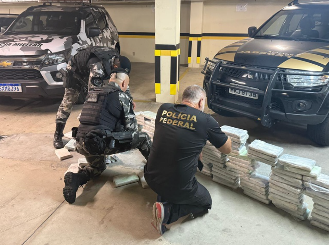 PF e PM/SC apreendem 171 kg de cocaína em Santa Catarina