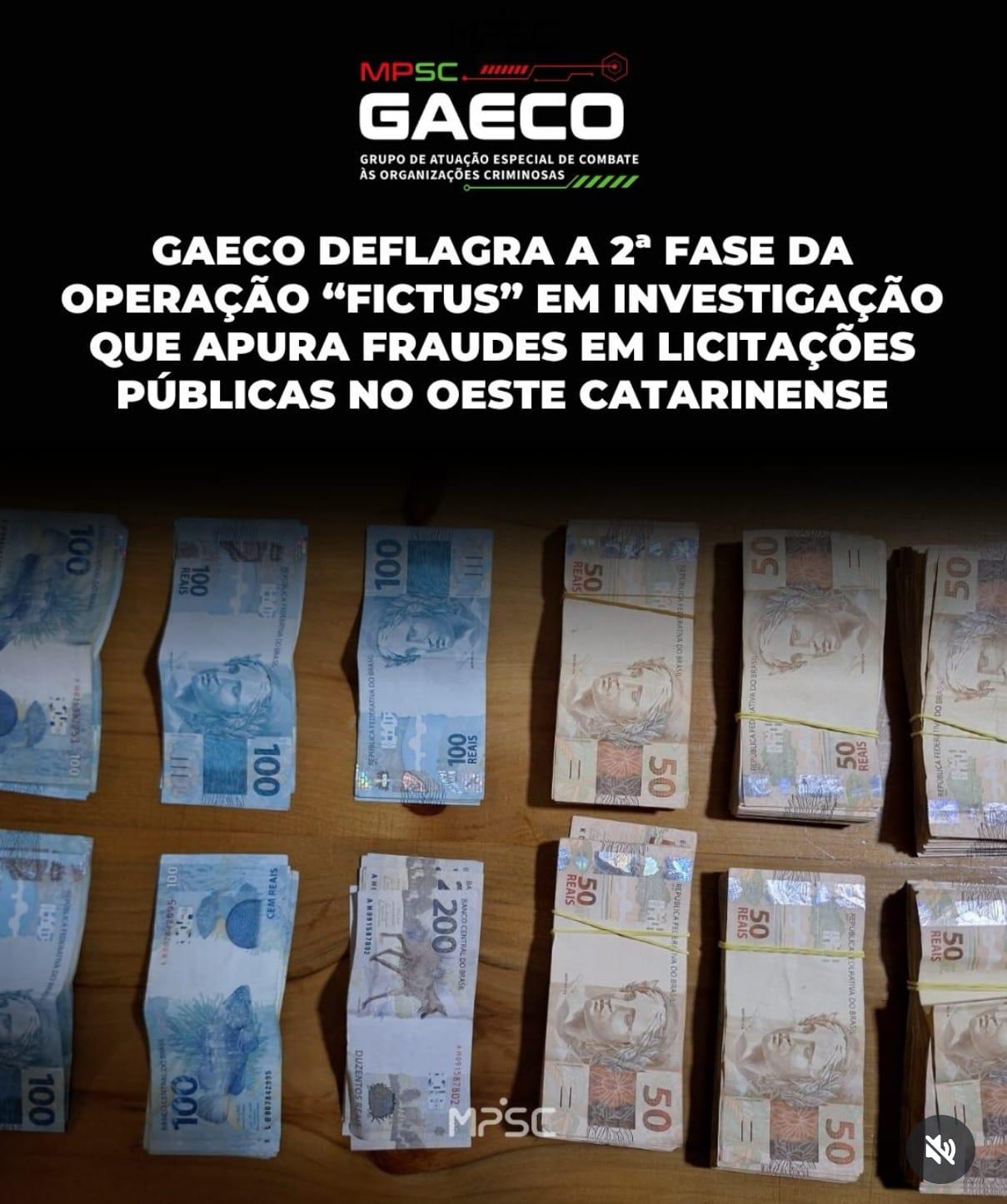 GAECO deflagra a 2ª Fase da Operação “Fictus” em investigação que apura   fraudes em licitações públicas no Oeste Catarinense