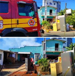 Incêndio em edificação residencial multifamiliar e estabelecimento comercial em Chapecó