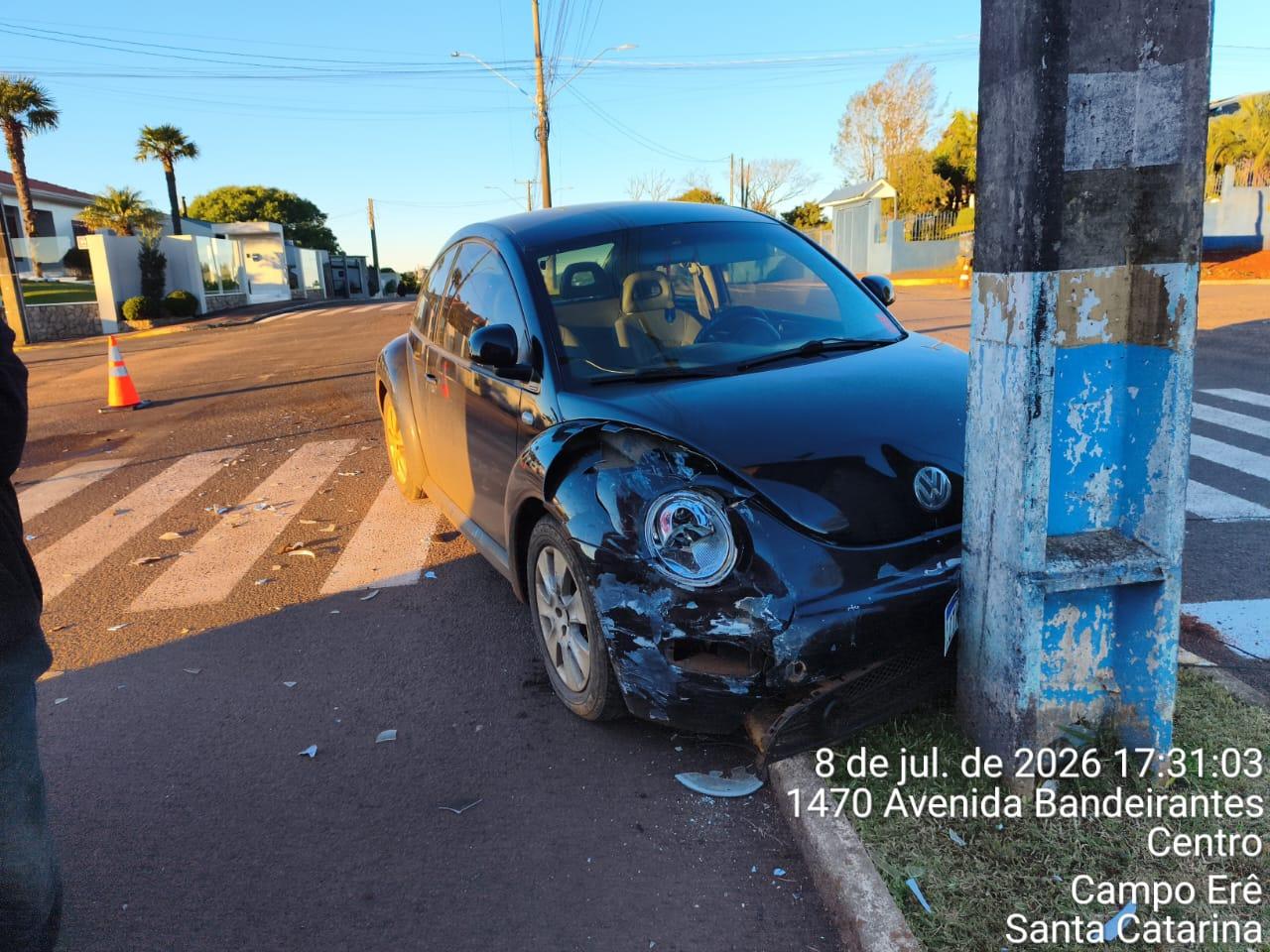 Colisão entre dois veículos deixa 04 vítimas no município de Campo Erê