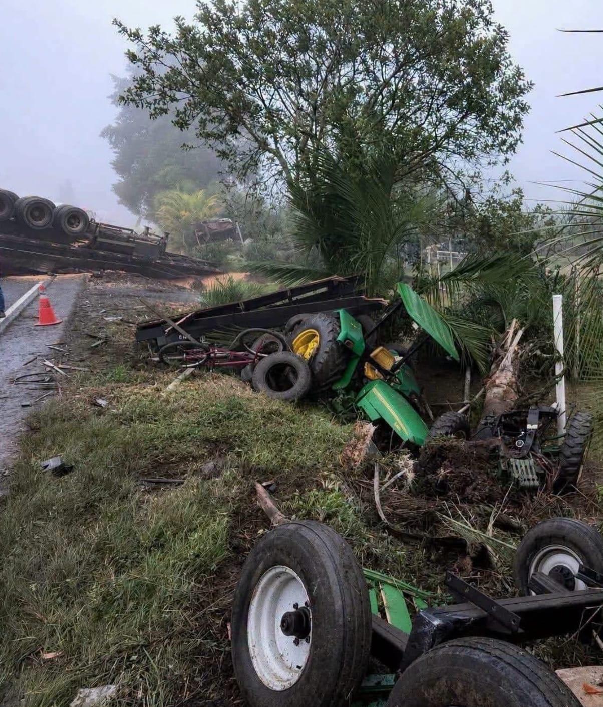 SÃO MATEUS DO SUL- PR MULHER FICA GRAVEMENTE FERIDA EM ACIDENTE ENTRE CARRETA E TRATOR NA PR-151