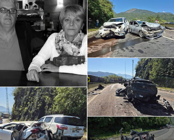 MORRETES/PR: IDENTIFICADO CASAL QUE MORREU EM ENGAVETAMENTO COM 12 VEÍCULOS NA BR-277