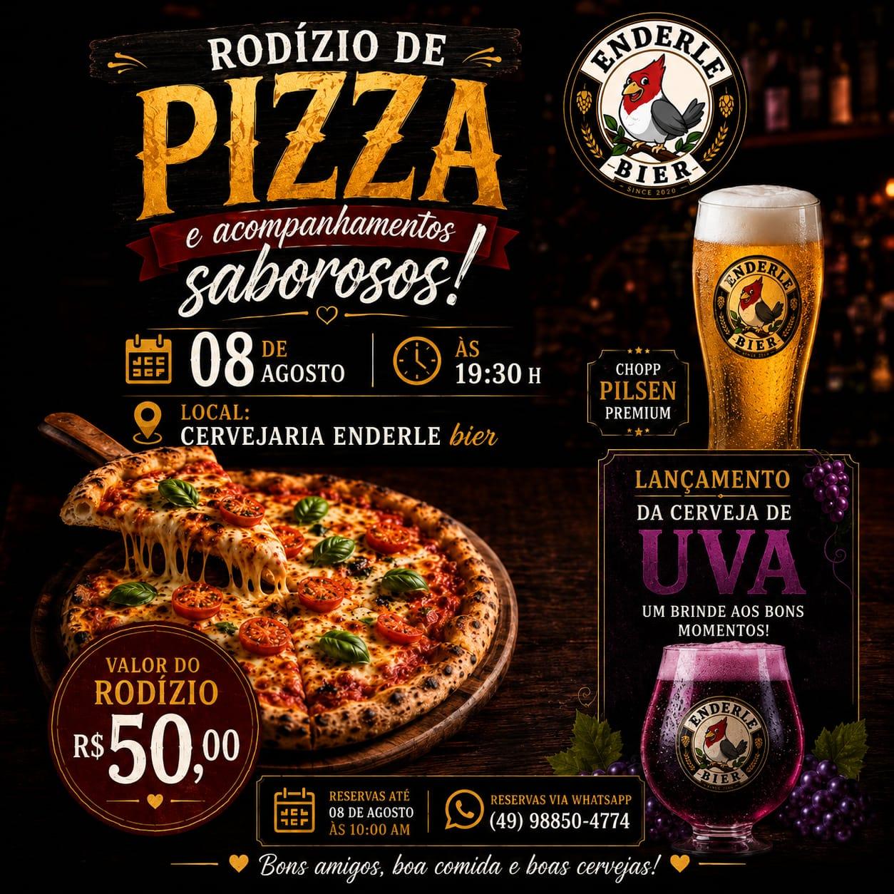 RODÍZIO DE PIZZA ENDERLE BIER