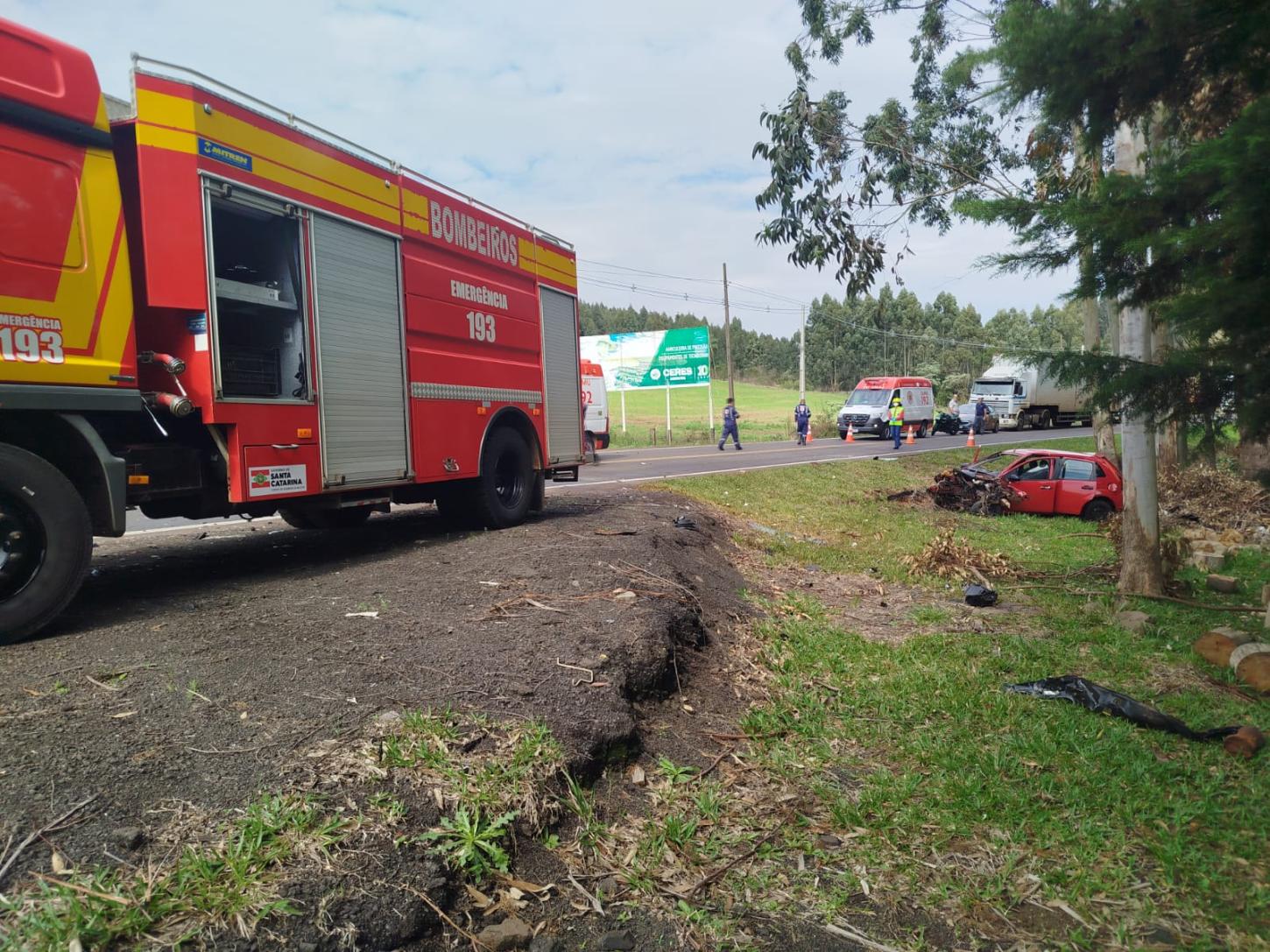 Vítima de acidente na PR-158 em Vitorino é transportada pelo SAER-Fron ao Hospital de Pato Branco em estado grave