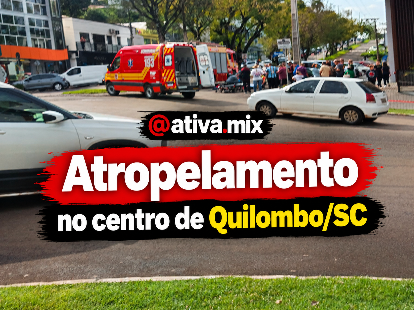 Homem é atropelado em faixa de pedestre no centro de Quilombo