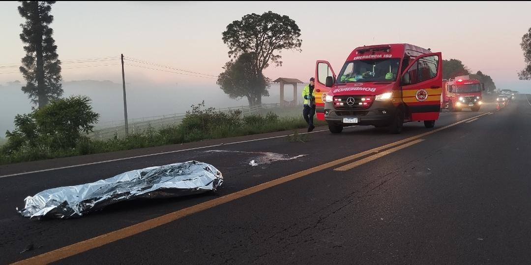 Homem de 53 anos morre após ser atropelado na BR-282 em Xanxerê