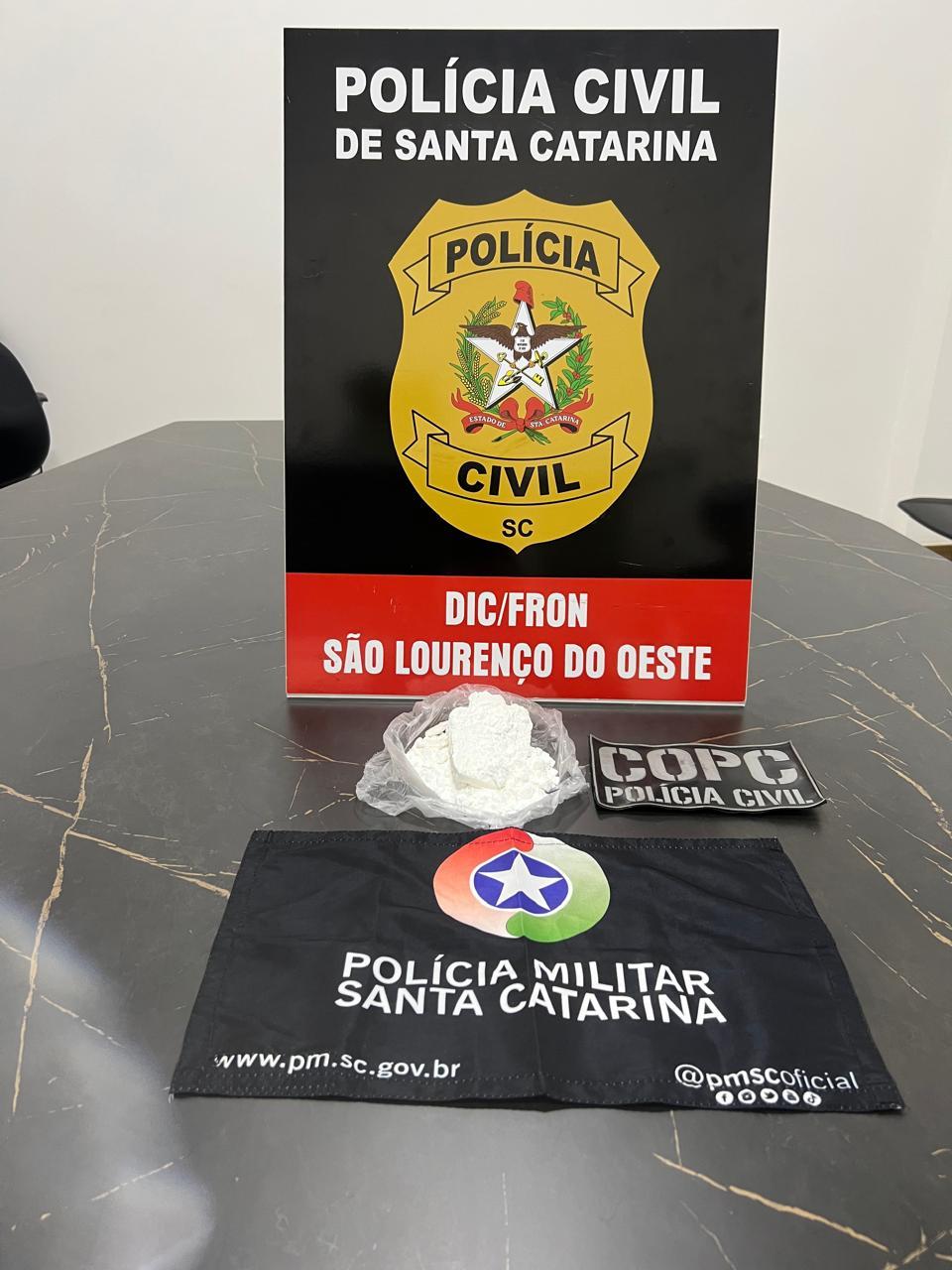 Policia Civil prende mulher por tráfico de drogas em São Lourenço do Oeste