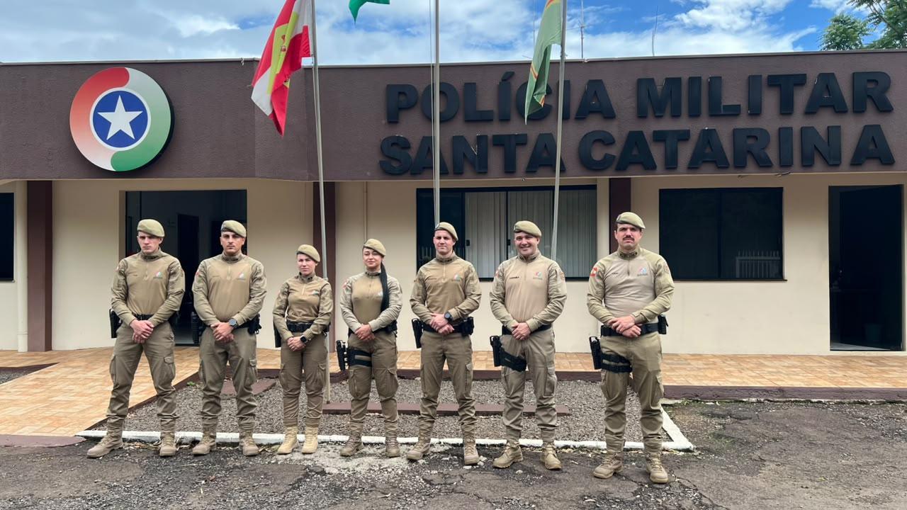 Polícia Militar de São Lourenço do Oeste recebe seis novos policiais militares