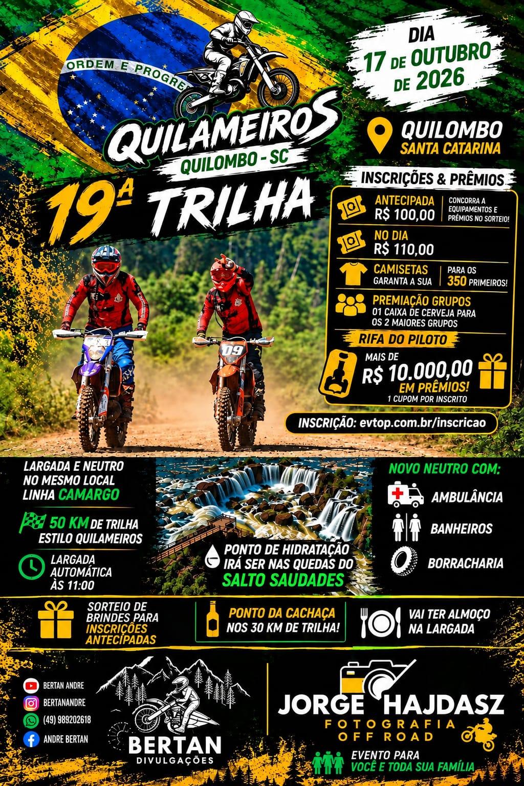 VEM AÍ A 19ª TRILHA - QUILAMEIROS QUILOMBO